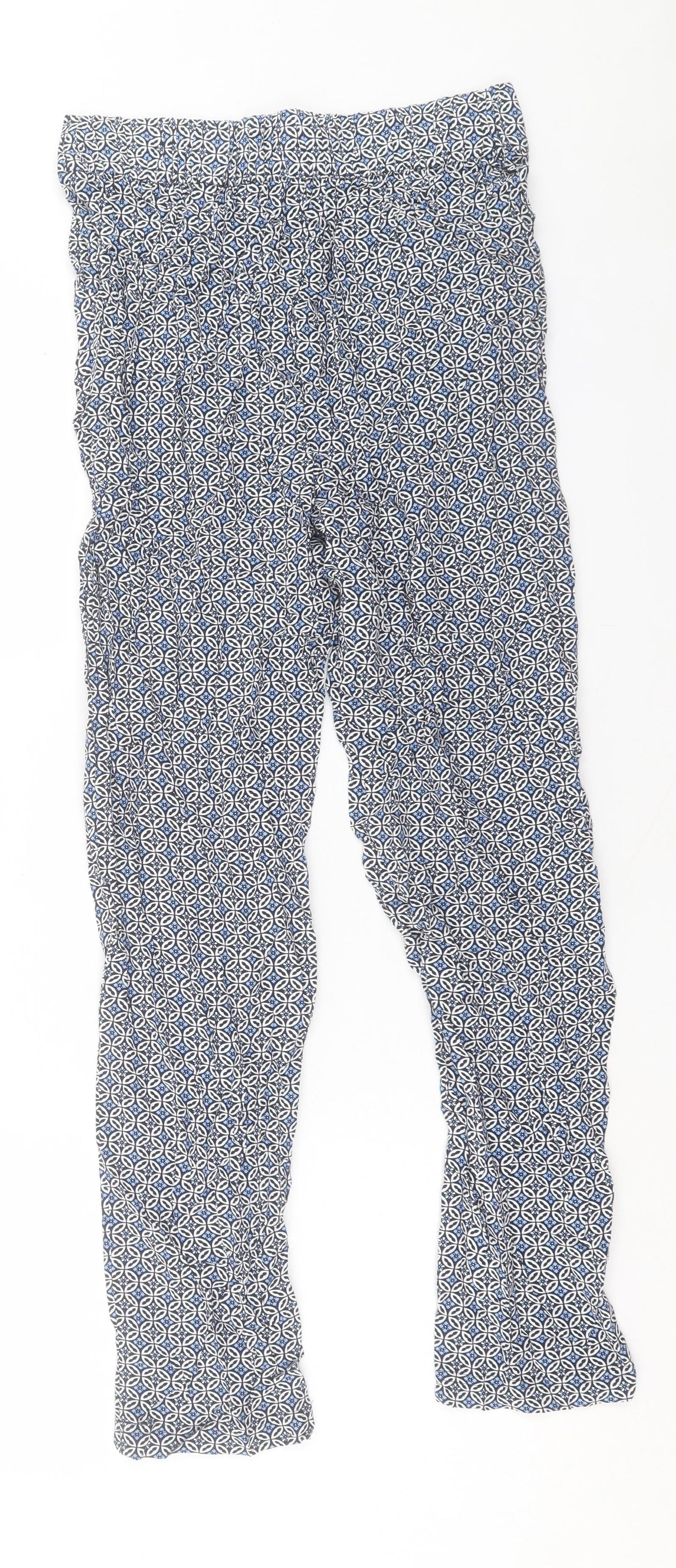 Womens UK Size 8 Marks and Spencer Regular Fit  Blue Trousers