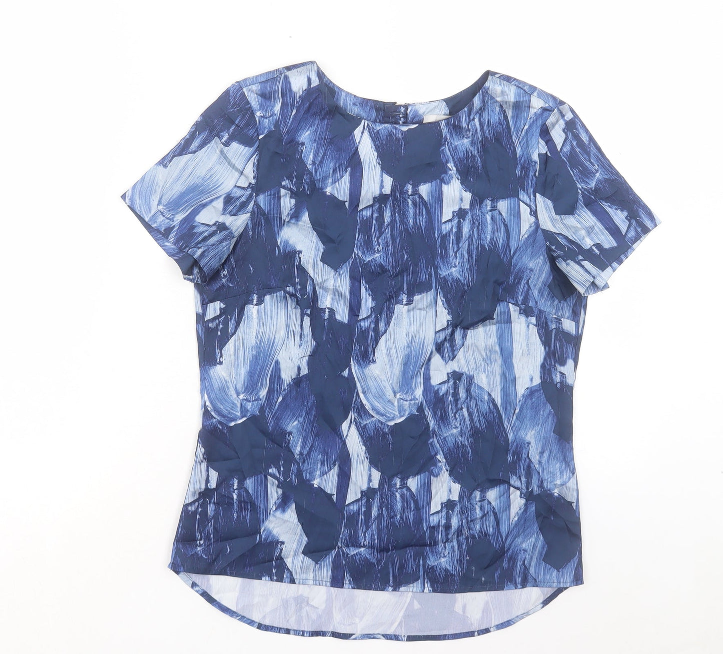 Womens UK Size 6 H&M Blue Basic T-Shirt