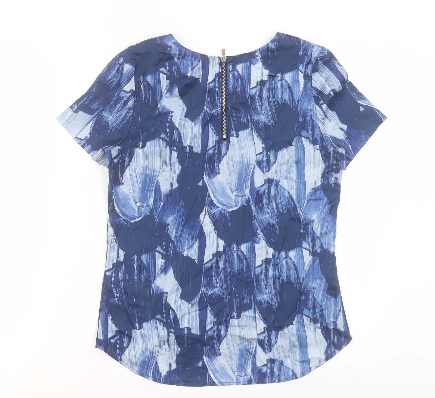 Womens UK Size 6 H&M Blue Basic T-Shirt