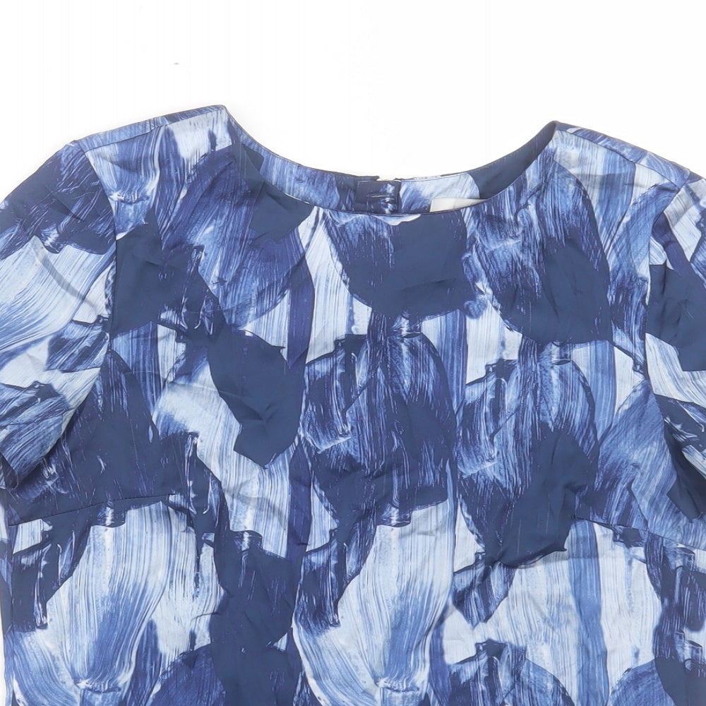 Womens UK Size 6 H&M Blue Basic T-Shirt