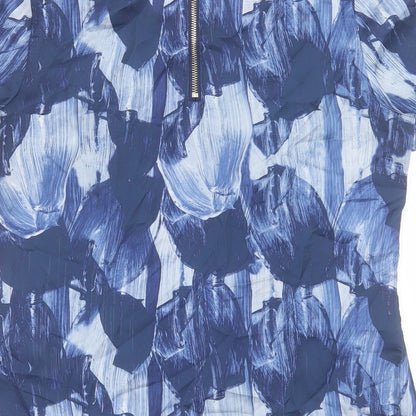 Womens UK Size 6 H&M Blue Basic T-Shirt