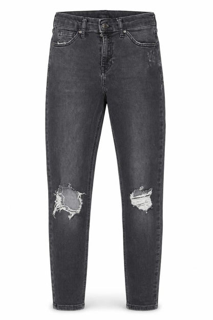 Topshop Womens Grey Cotton Skinny Jeans Size 26 in L30 in Regular Button