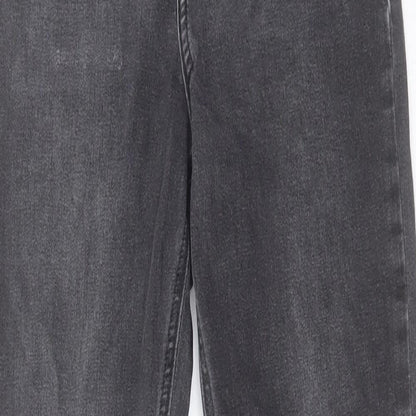 Topshop Womens Grey Cotton Skinny Jeans Size 26 in L30 in Regular Button