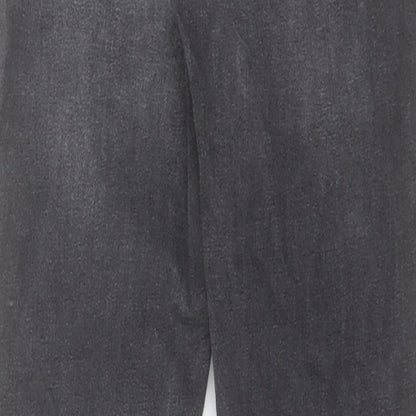 Topshop Womens Grey Cotton Skinny Jeans Size 26 in L30 in Regular Button