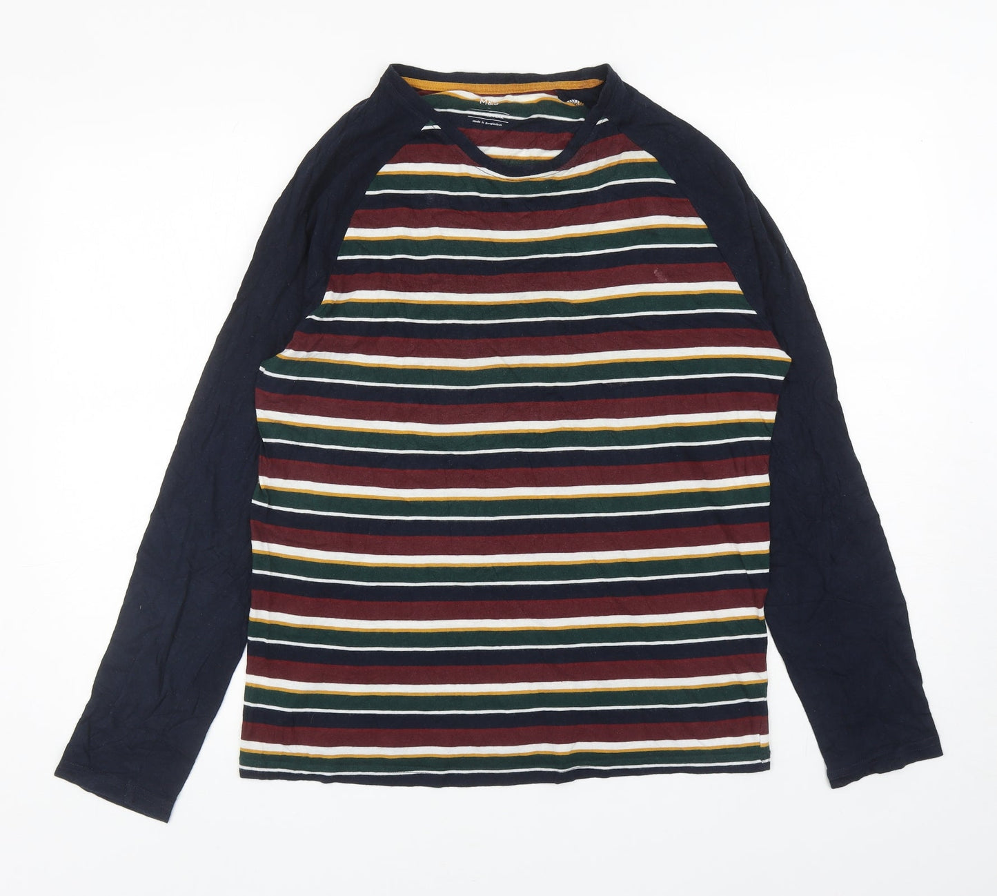 Womens UK Size S Marks and Spencer Multicoloured Ringer T-Shirt