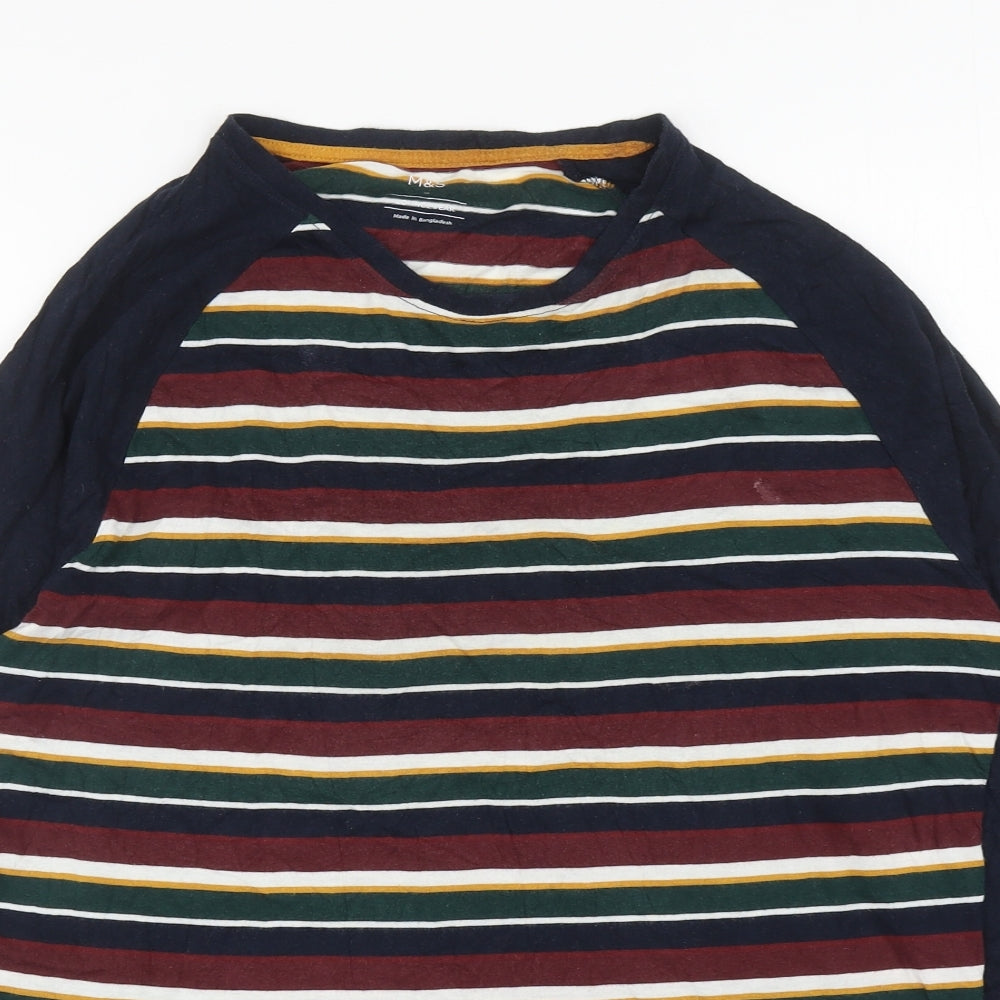 Womens UK Size S Marks and Spencer Multicoloured Ringer T-Shirt