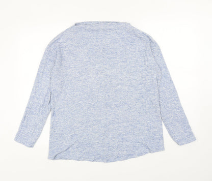 George Womens Blue Boat Neck Viscose Pullover Jumper Size 14