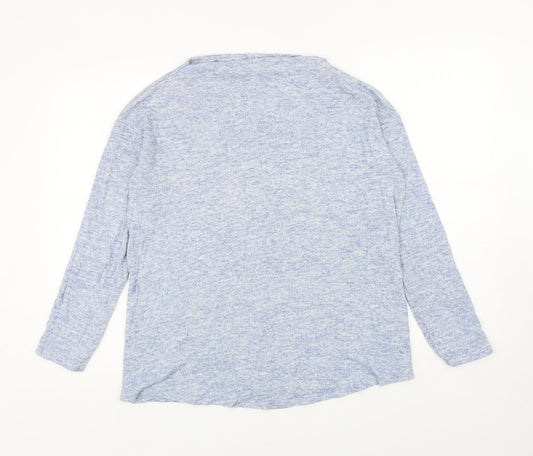 George Womens Blue Boat Neck Viscose Pullover Jumper Size 14