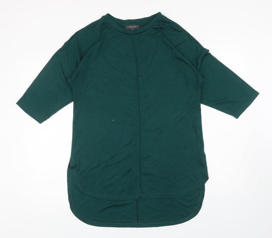 Primark Womens Green Boat Neck Polyester Tunic Jumper Size XS