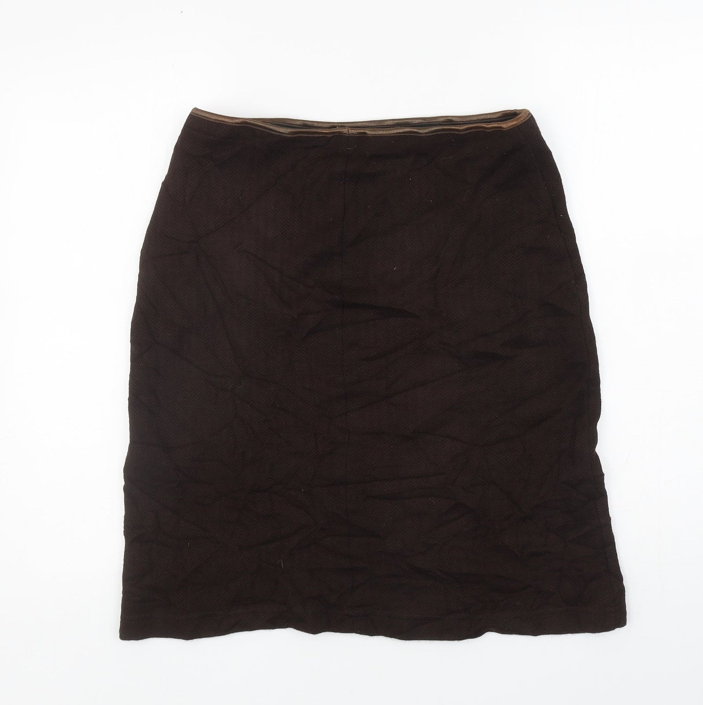 Berkertex Womens Brown Acrylic A-Line Skirt Size 16