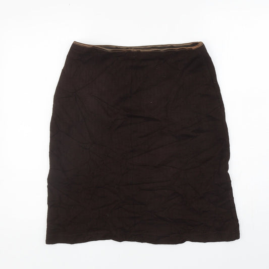 Berkertex Womens Brown Acrylic A-Line Skirt Size 16