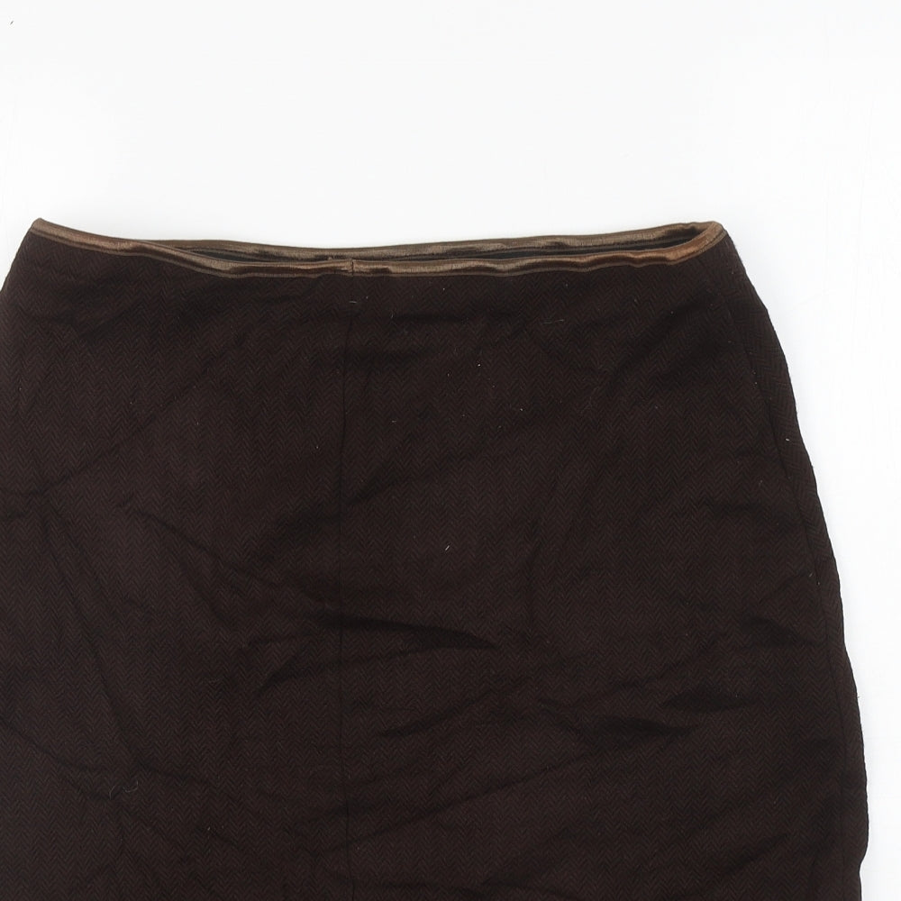 Berkertex Womens Brown Acrylic A-Line Skirt Size 16