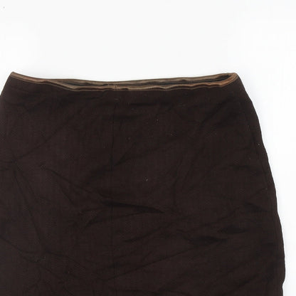 Berkertex Womens Brown Acrylic A-Line Skirt Size 16