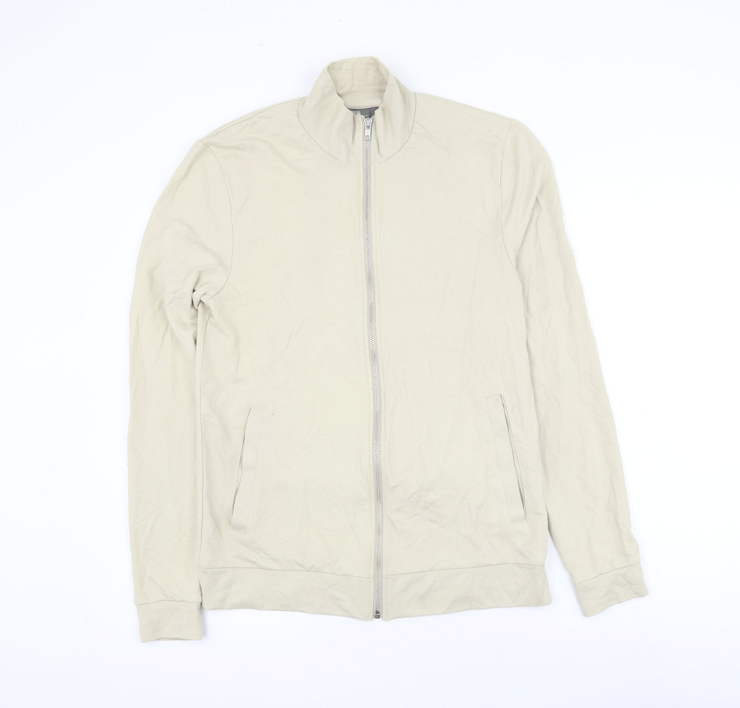 Mens UK Size M ASOS Beige Full Zip Sweatshirt