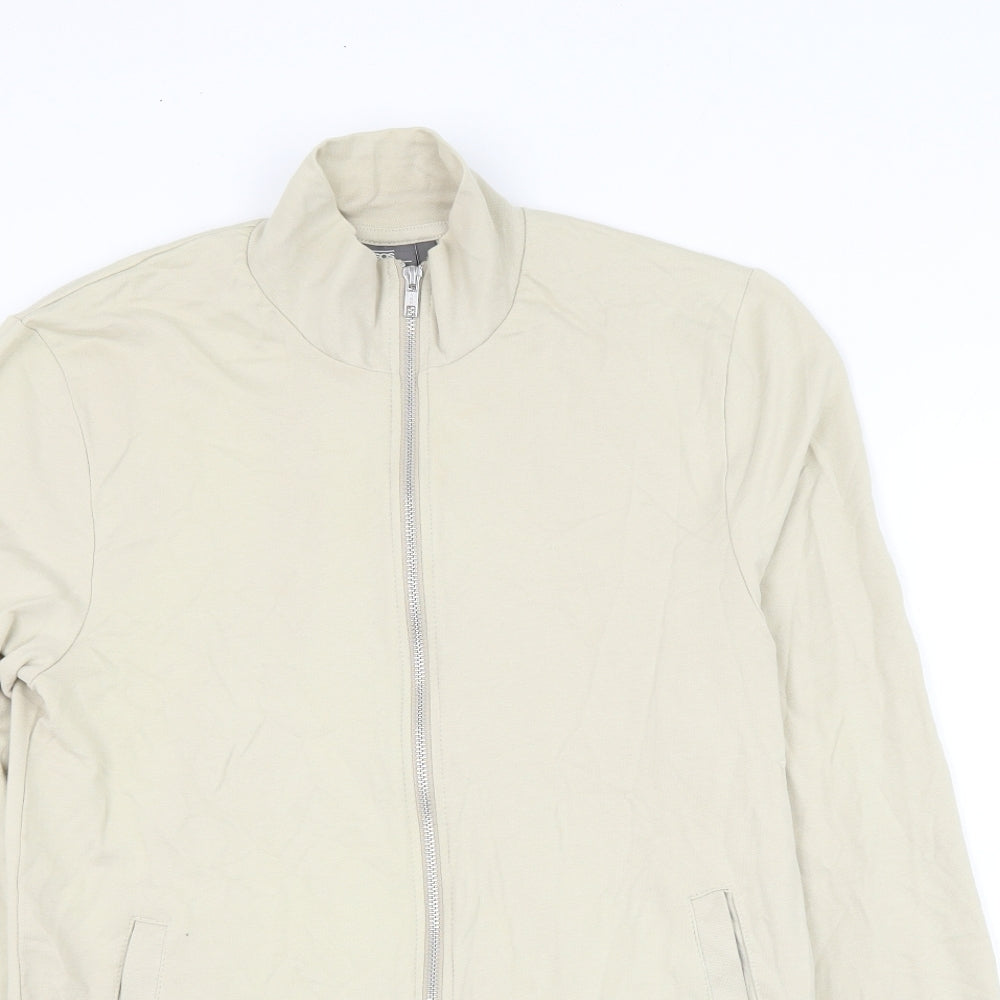 Mens UK Size M ASOS Beige Full Zip Sweatshirt