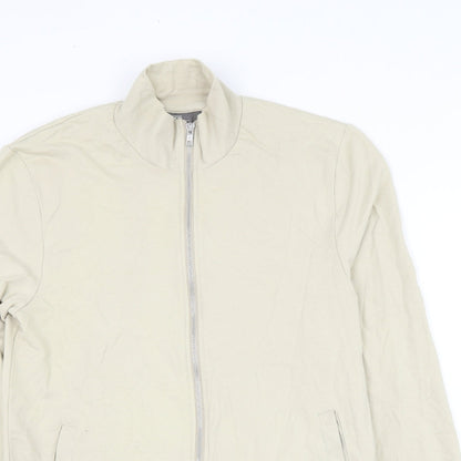 Mens UK Size M ASOS Beige Full Zip Sweatshirt