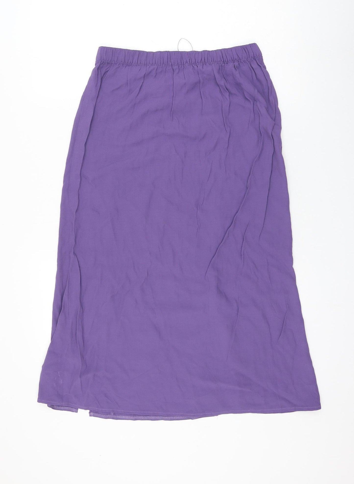 Marks and Spencer Womens Purple Viscose A-Line Skirt Size 10