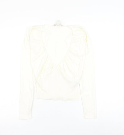 Womens UK Size 8 ASOS White Basic Blouse