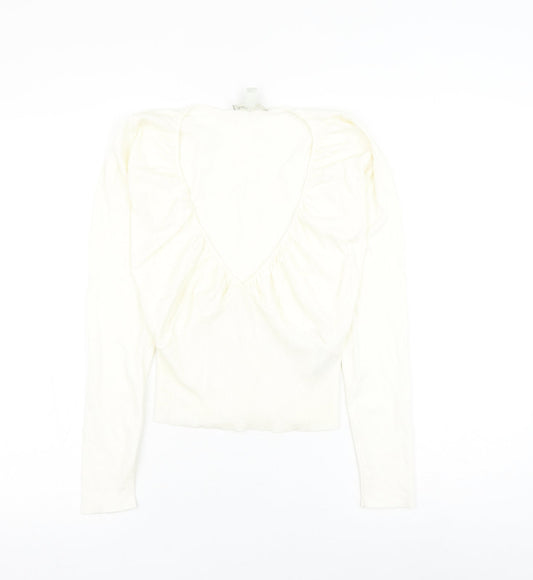 Womens UK Size 8 ASOS White Basic Blouse