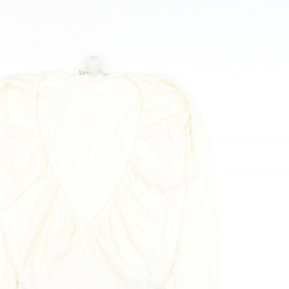 Womens UK Size 8 ASOS White Basic Blouse