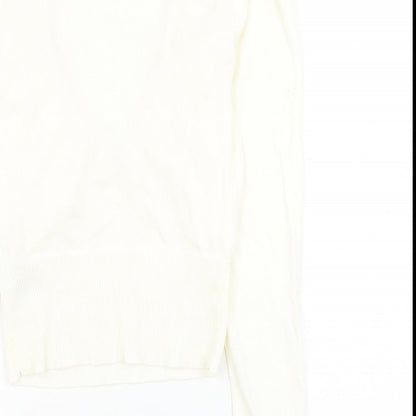 Womens UK Size 8 ASOS White Basic Blouse