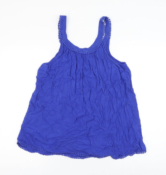 Bonmarché Womens Blue Viscose Basic Blouse Size 18 Round Neck