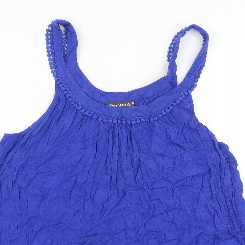 Womens UK Size 18 Bonmarché Blue Basic Blouse