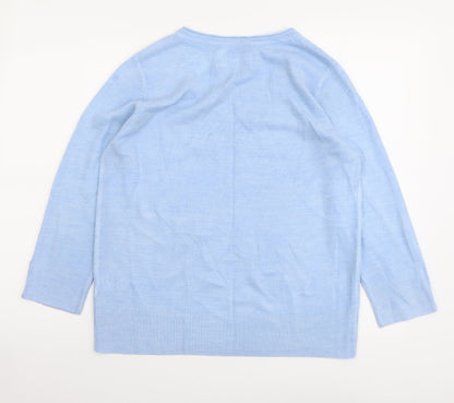 Womens UK Size 14 Maine Blue Pullover Jumper