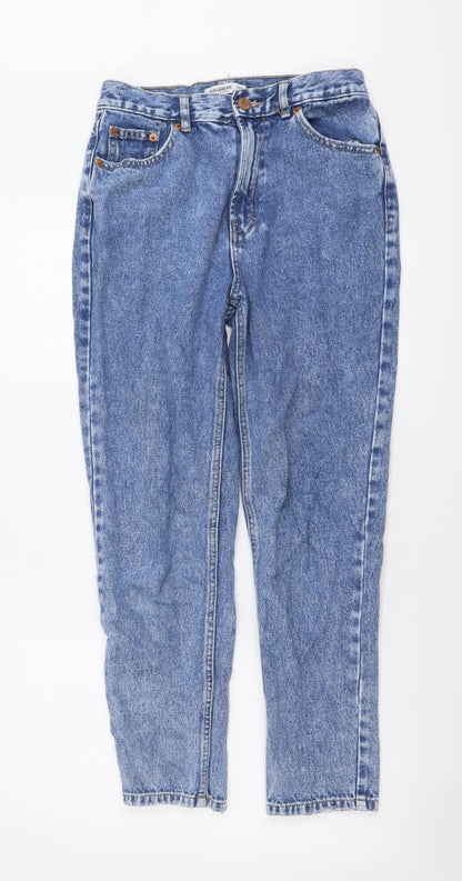 Pull&Bear Womens Blue Cotton Jegging Jeans Size S L26 in Regular Button
