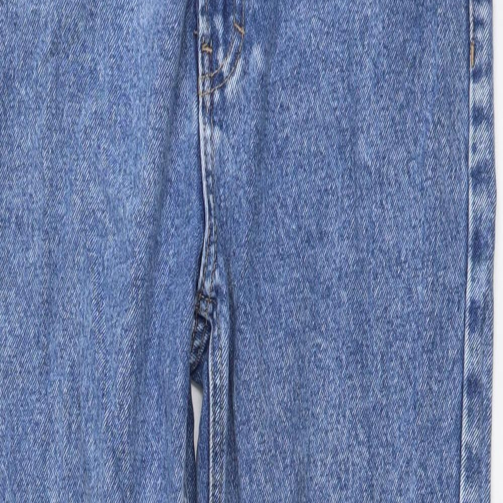 Pull&Bear Womens Blue Cotton Jegging Jeans Size S L26 in Regular Button