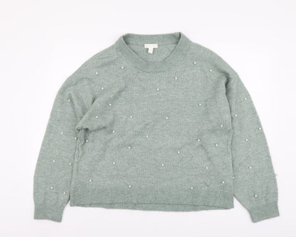 Womens UK Size M H&M Green Pullover Jumper