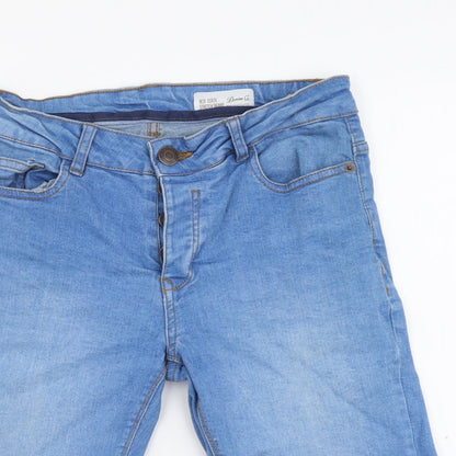 Denim & Co. Mens Blue Cotton Bermuda Shorts Size 28 in L10 in Regular Button