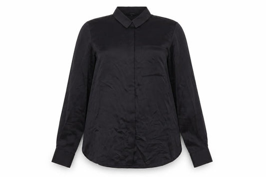 Cult Studios Womens Black Polyester Basic Button-Up Size 10 Collared