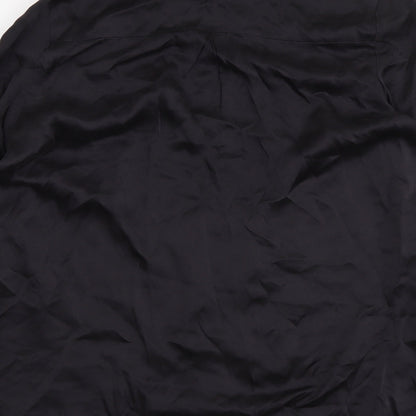 Cult Studios Womens Black Polyester Basic Button-Up Size 10 Collared