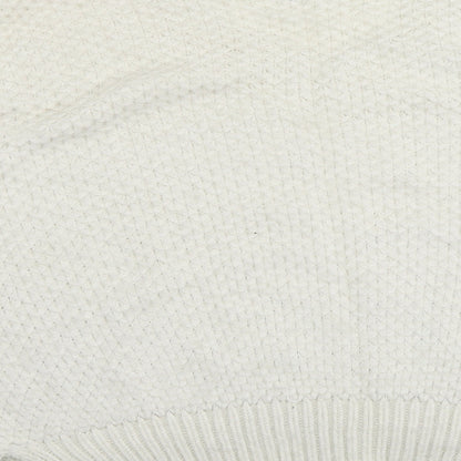 Apricot Womens Ivory V-Neck Acrylic Pullover Jumper Size 8