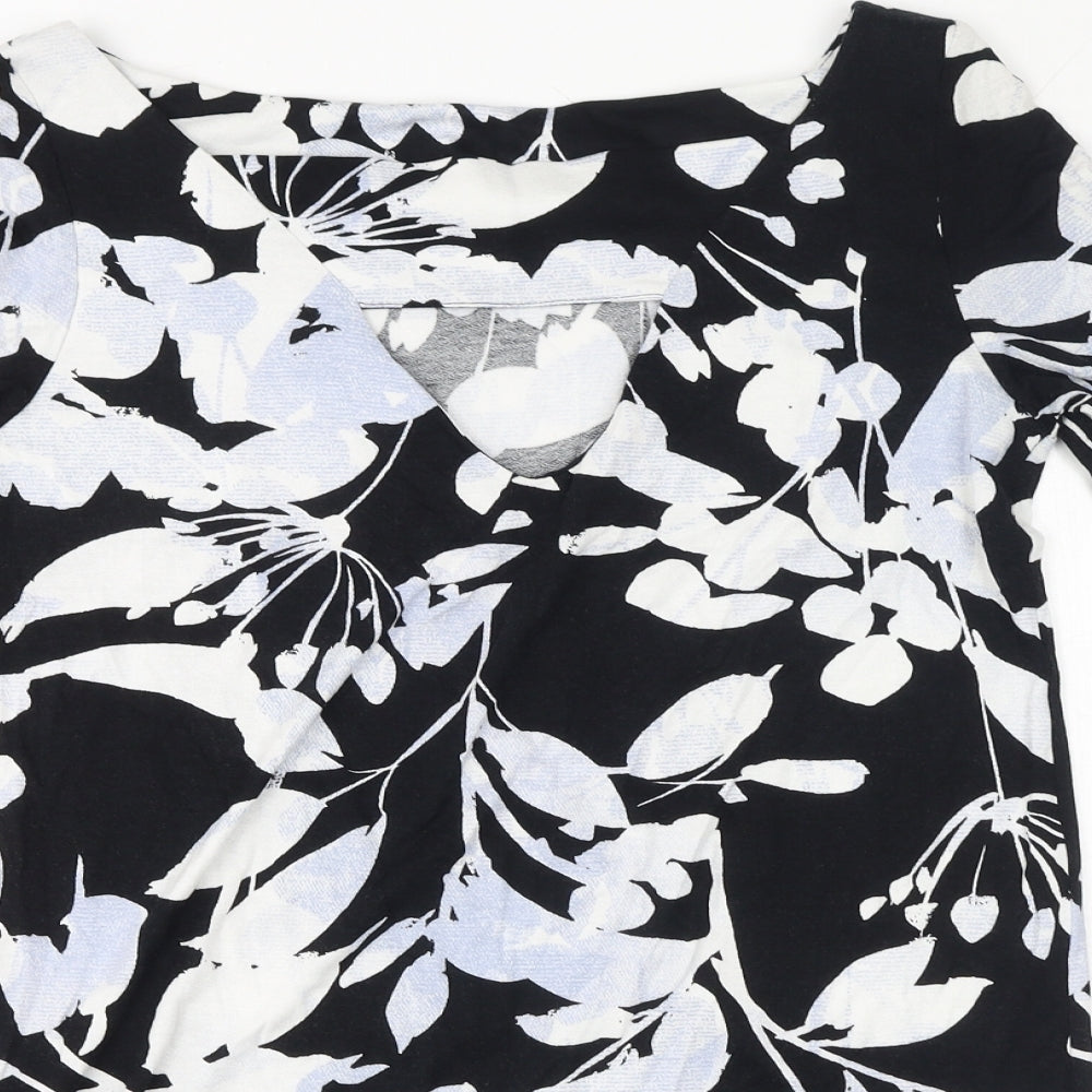 Womens UK Size 10 Marks and Spencer Black Basic T-Shirt