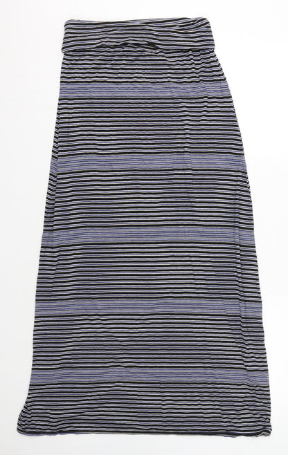 Max Studio Womens Multicoloured Striped Rayon A-Line Skirt Size M