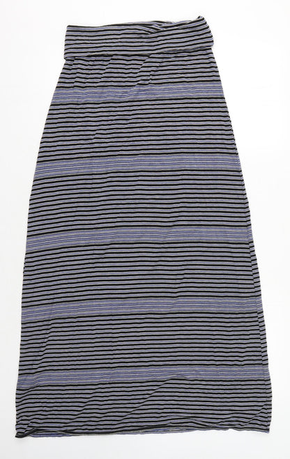 Max Studio Womens Multicoloured Striped Rayon A-Line Skirt Size M