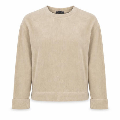 Primark Womens Beige Round Neck Polyester Pullover Jumper Size XS - Ribbed