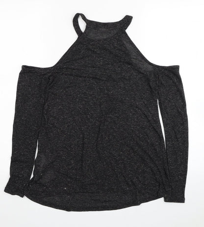 Womens UK Size XS Noisy may Black Basic T-Shirt