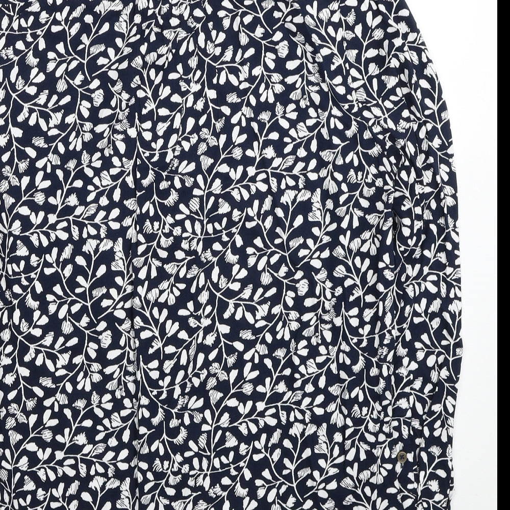 Womens UK Size 8 Marks and Spencer Blue Tunic Button-Up