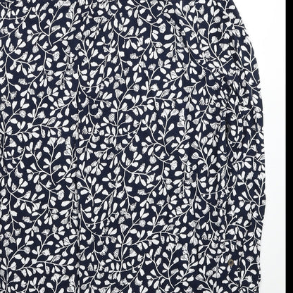 Womens UK Size 8 Marks and Spencer Blue Tunic Button-Up