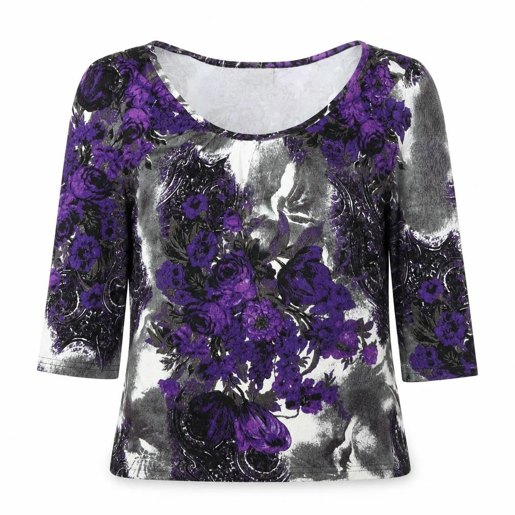 Womens UK Size S Reflections Multicoloured Basic Blouse