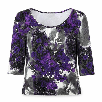 Womens UK Size S Reflections Multicoloured Basic Blouse