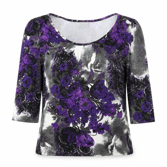 Womens UK Size S Reflections Multicoloured Basic Blouse