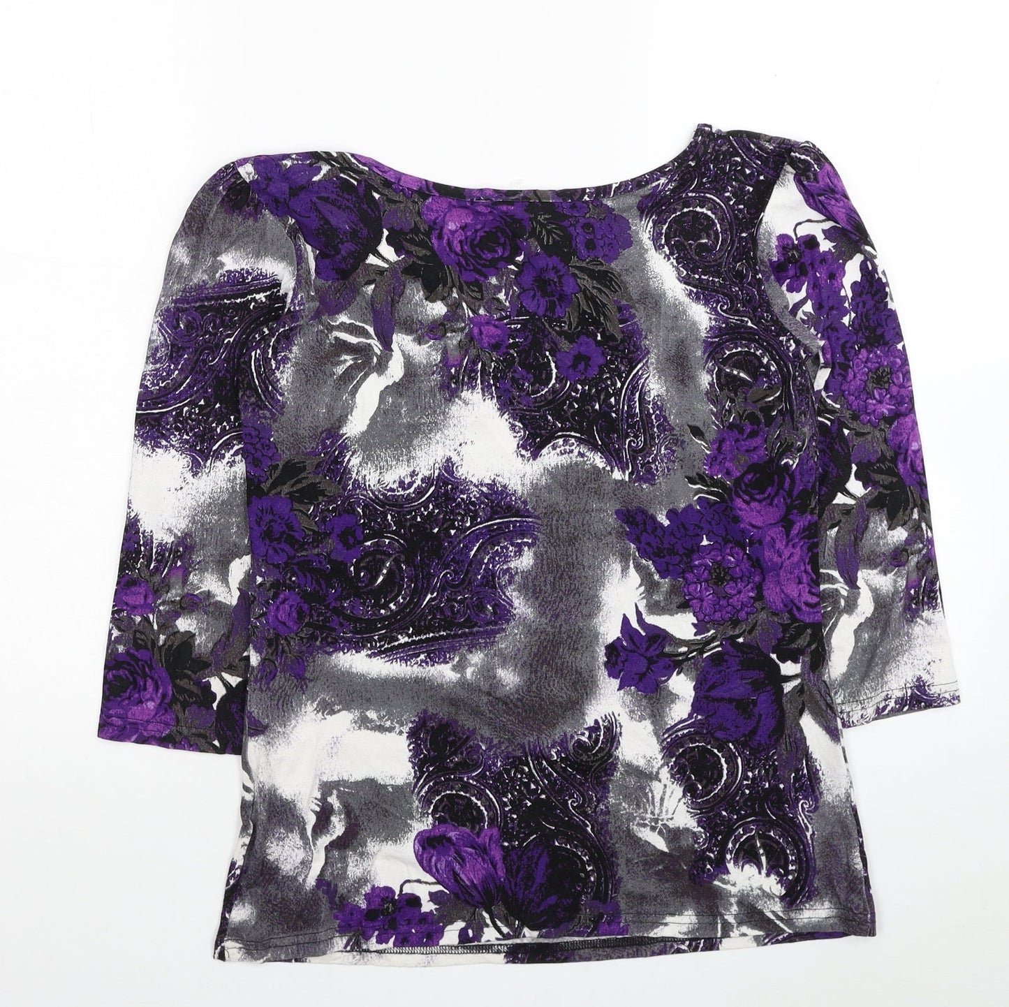 Womens UK Size S Reflections Multicoloured Basic Blouse