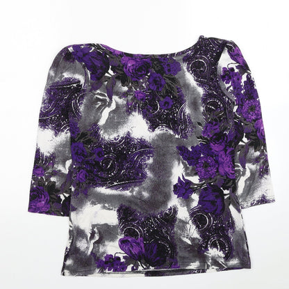 Womens UK Size S Reflections Multicoloured Basic Blouse