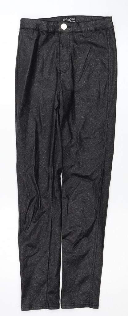 Womens UK Size 10 Denim Club Regular Fit Skinny Black Jeans