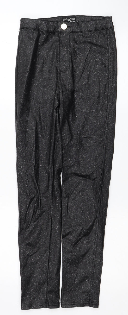 Womens UK Size 10 Denim Club Regular Fit Skinny Black Jeans