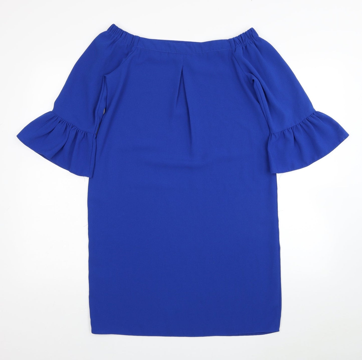Dorothy Perkins Womens Blue Polyester Sheath Size 6 Off the Shoulder Pullover